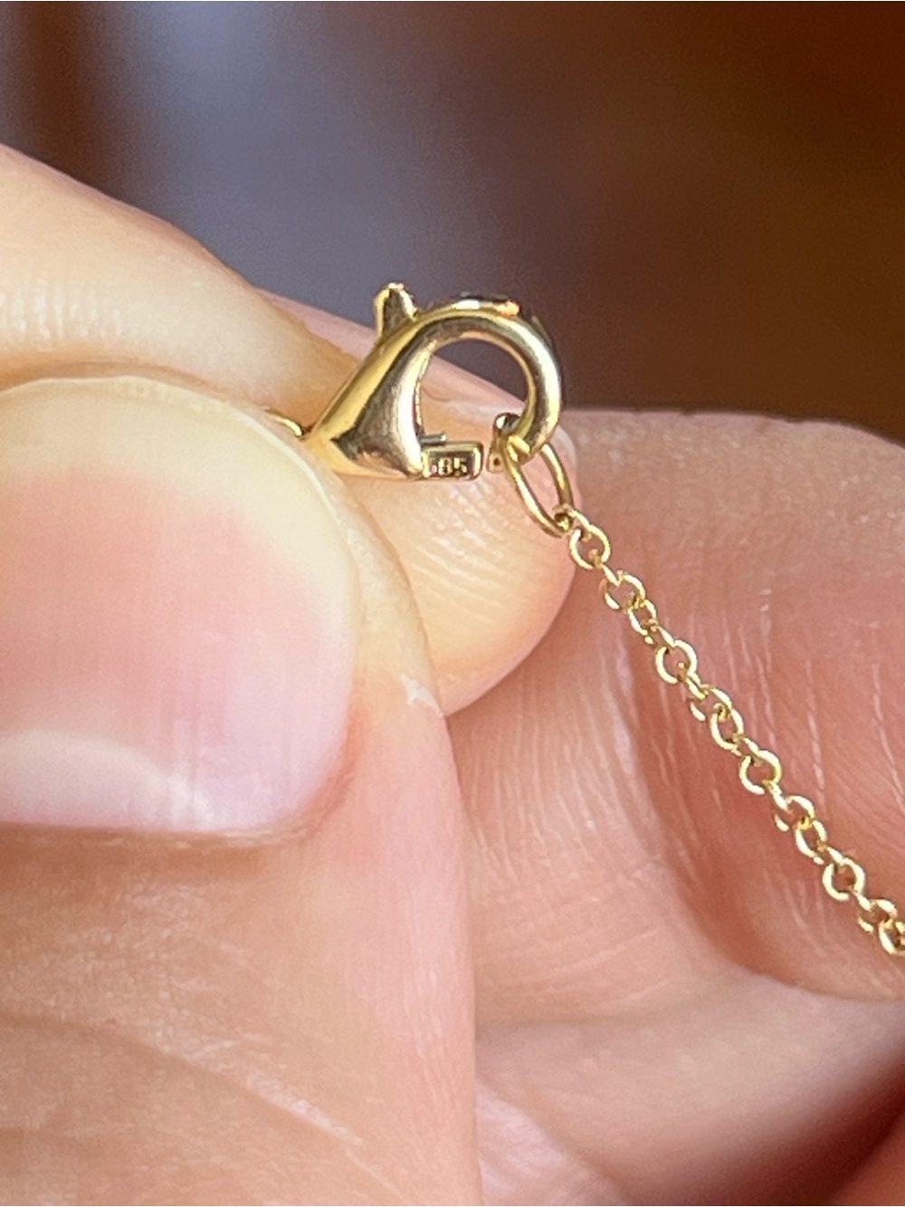 14k Good Initial 'P' Disc Necklace with Pavé Diamonds - Picture 6 of 10